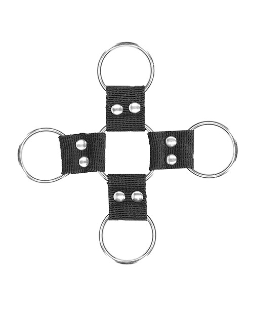 Ouch! Black & White Hogtie Hand And Ankle Cuffs BDSM Bondage Restrain Adjustable gallery