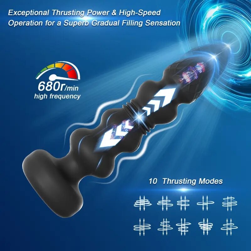 Male Prostate Massager Vibrator Thrusting Anal Butt Plug Dildo Sex Toys for Men gallery