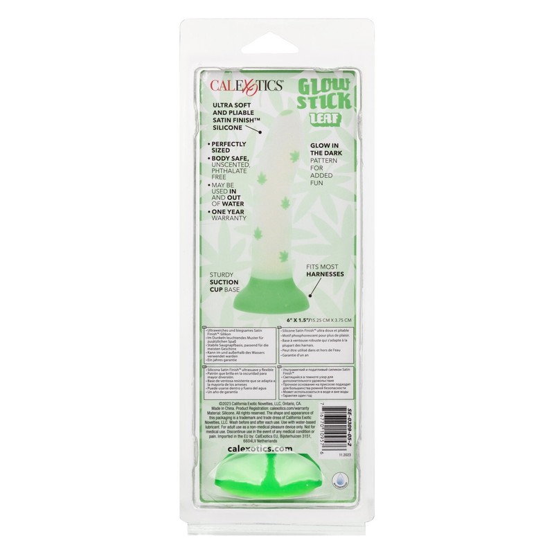 California Exotic Calexotics Glow Stick Leaf Dildo with Suction Cup Based, New gallery