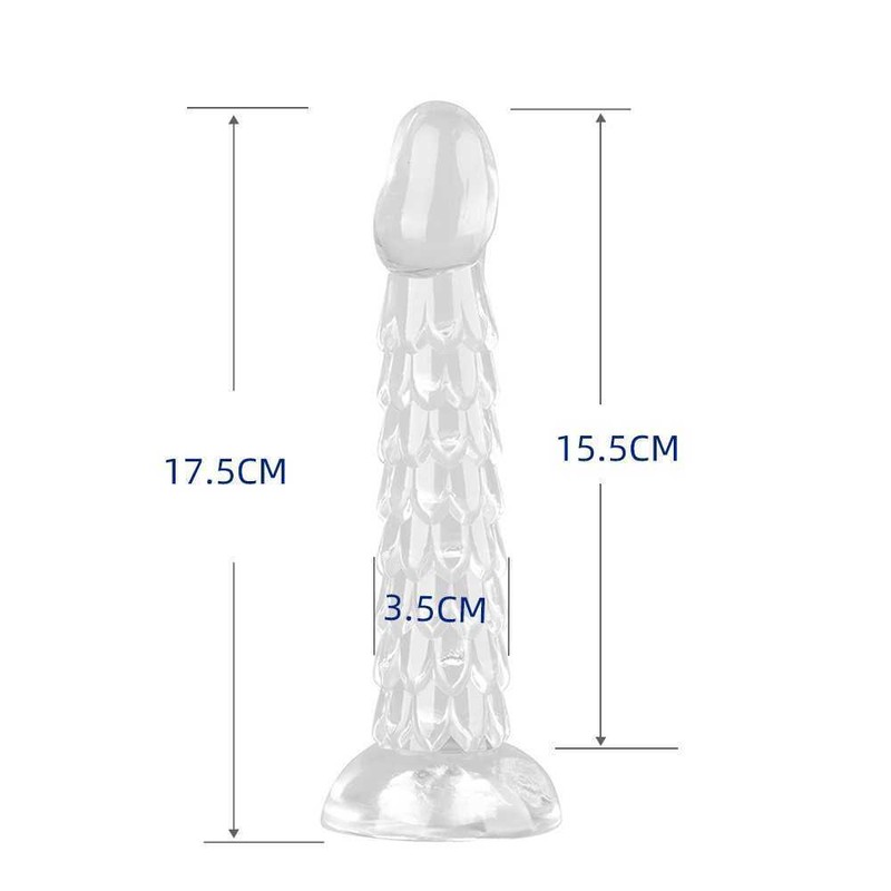 S/M/L Dragon Scale Tentacle Dildo Short Anal Plug Suction Cup Butt Plug Sex Toy