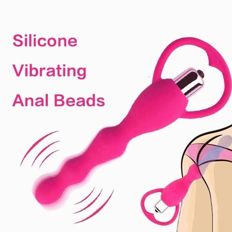 Vibrating Anal Anus Plug Sex Toy Vagina Massager Women Men Bead Adult Toy Silent