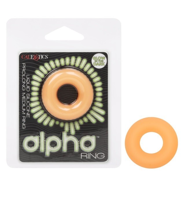 California Exotic Alpha Prolong Medium Ring Glow in the Dark, New