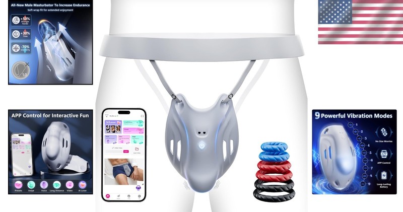 Smart APP Controlled Male Vibrator with 9 Speed Modes for Enhanced Pleasure gallery