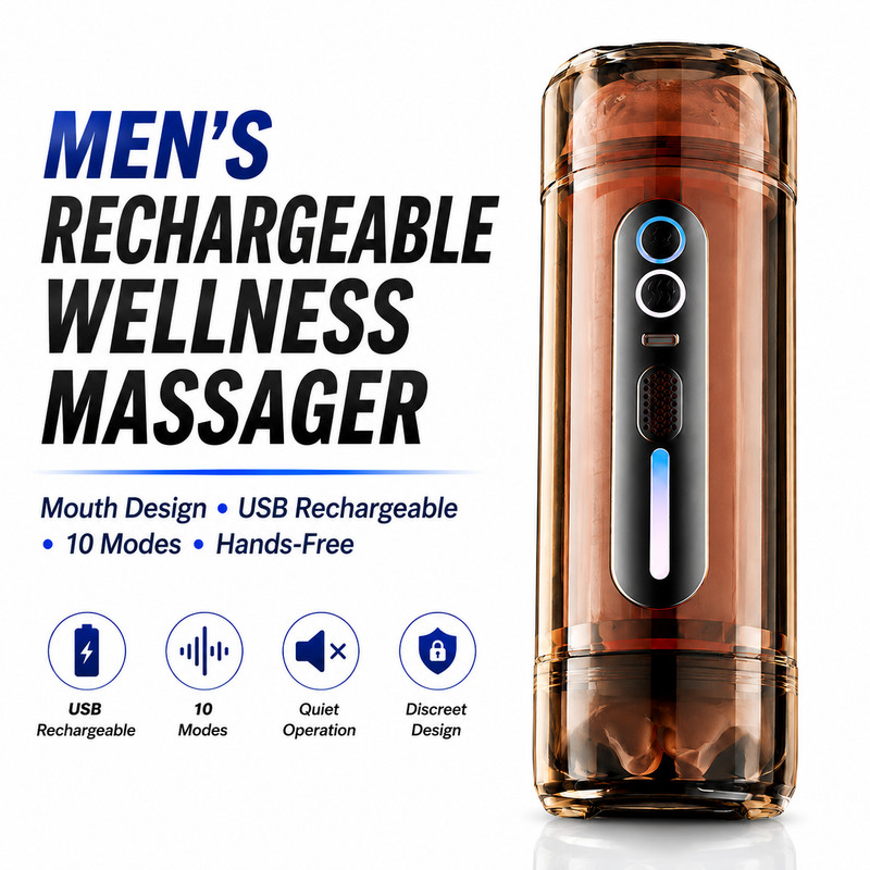 Automatic Male Masturbator Dual Textured 7 Modes USB Rechargeable Adult Toy