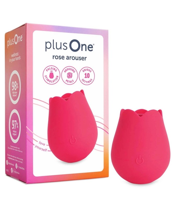 PLUS ONE ROSE AROUSER – BRAND NEW PULSING VIBRATOR – ADULT SEX TOY – OPEN BOX