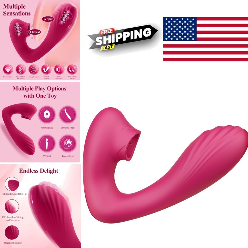 Body Safe Silicone G Spot Vibrator with Clitoral Suction for Enhanced Pleasure