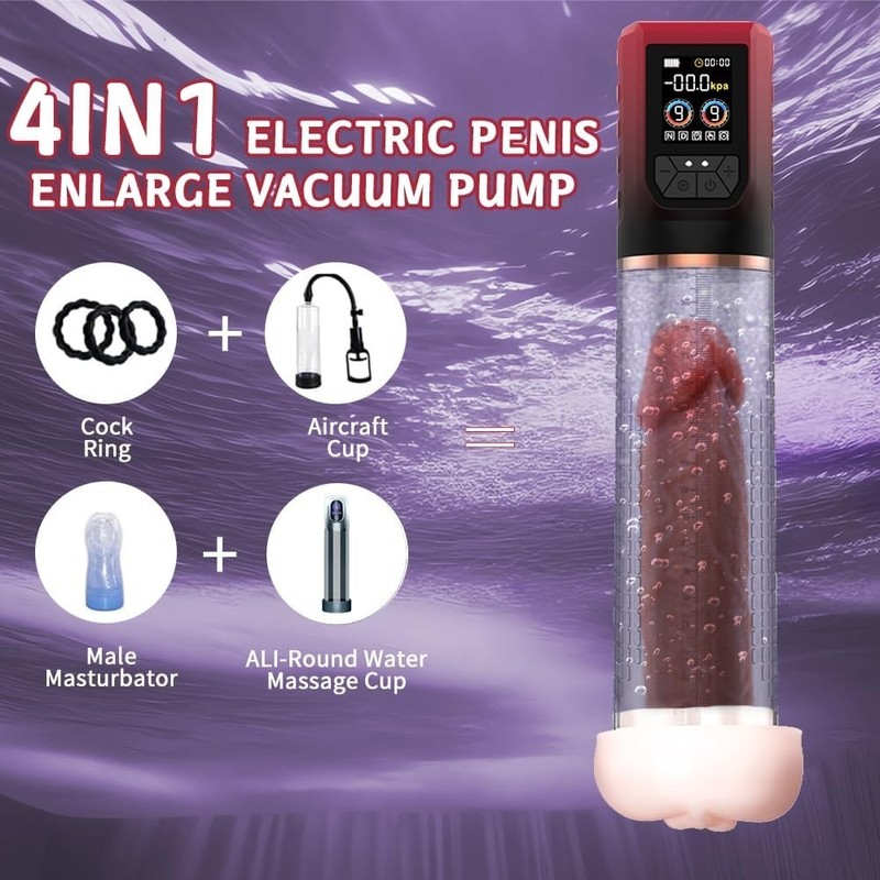Waterproof Electric Penis Extender with LCD Display and Multiple Intensities gallery