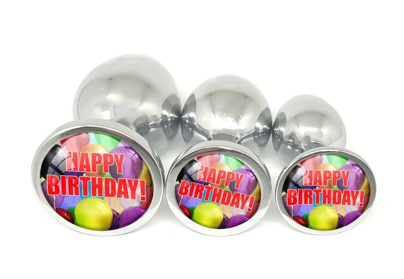 HAPPY BIRTHDAY anal plug Ass Butt jewelry sexy suprise gag gift funnt present