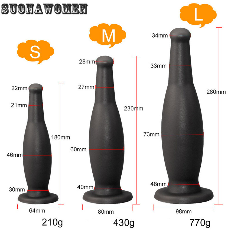 Liquid Silicone Anal Plug Adult Massager Dildo Masturbator Various Sizes Sex Toy gallery