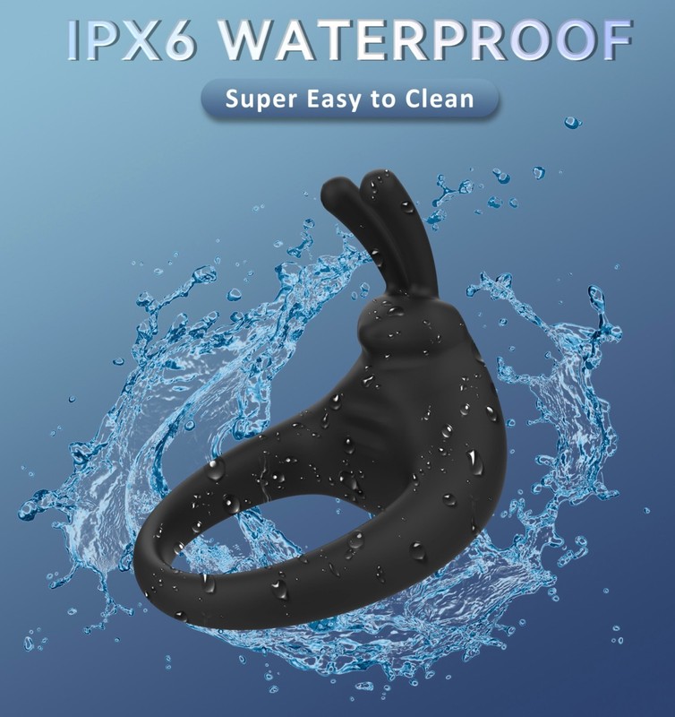 Remote Control Vibrating Cock Ring Rabbit Ears 10 Modes Waterproof Rechargeable gallery