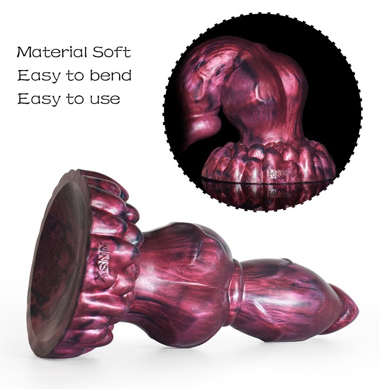 Realistic Anal Plug With Suction Cup Silicone Big Butt Plug Fantasy Knot Dildo gallery