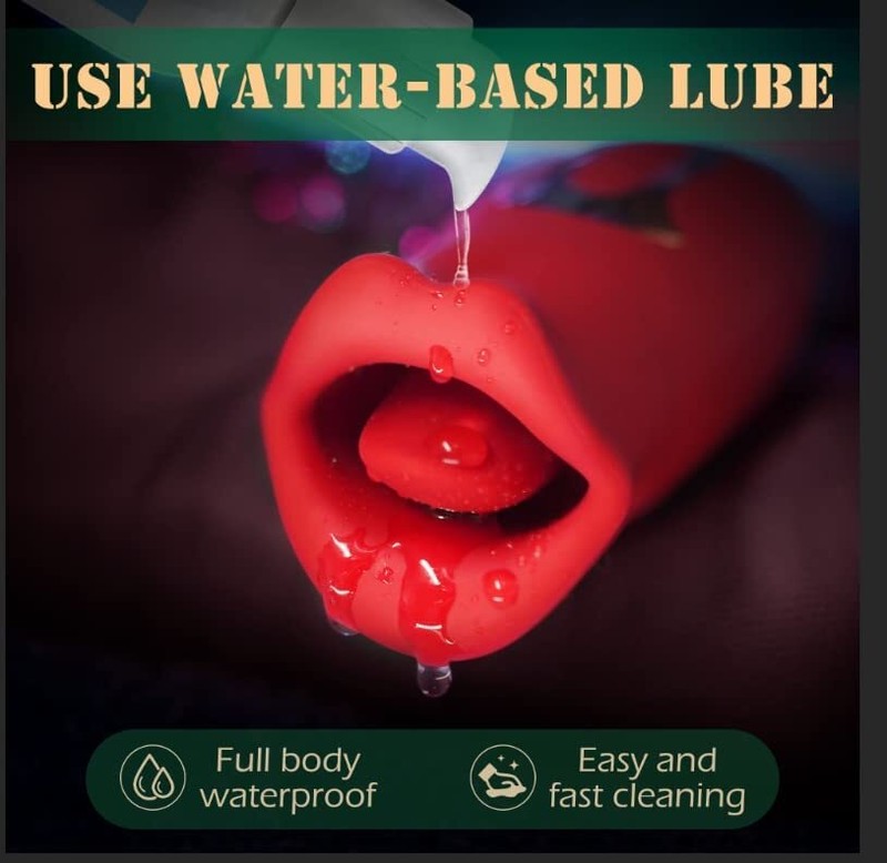 Rose Sucking Vibrator Oral Clit Licking Tongue G-Spot Dildo Sex Toys For Women gallery