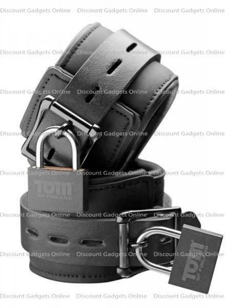Tom of Finland Neoprene Wrist Cuffs with Locks
