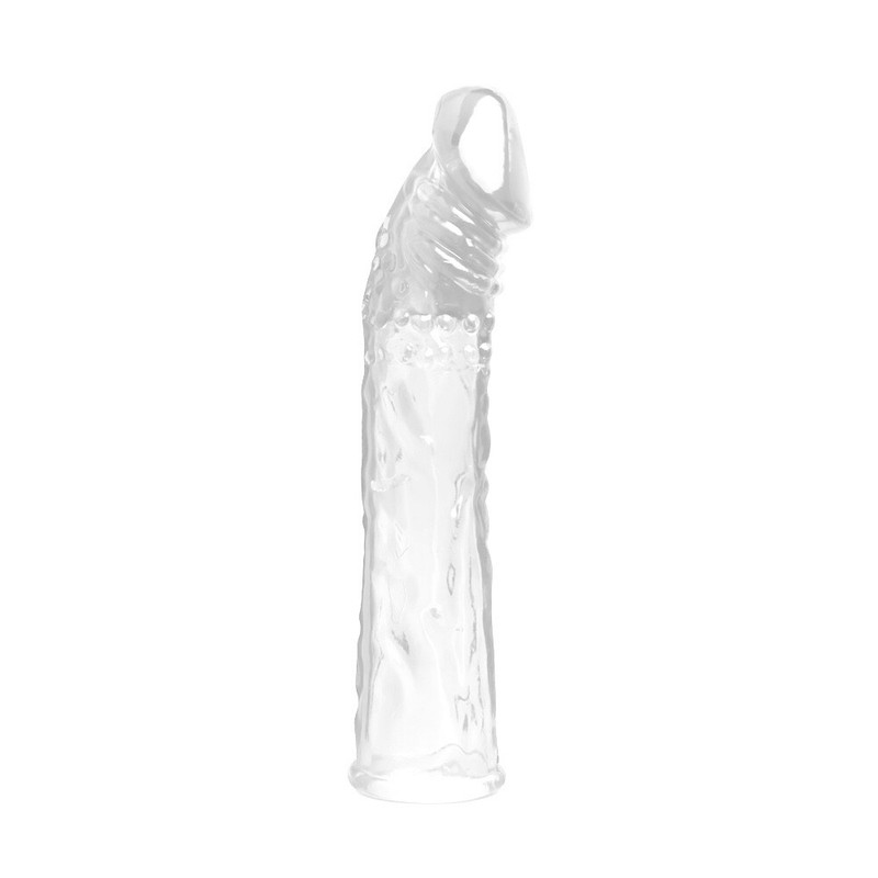 Extra 2&Prime; Penis Extender Sleeve without Ball Loop, Reusable Condom 20% Girth 7.2&Prime;