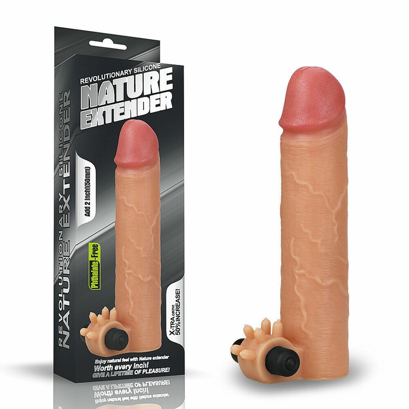 Lovetoy extension para el Pene Condón reusable de Manga de Silicona de 2" gallery