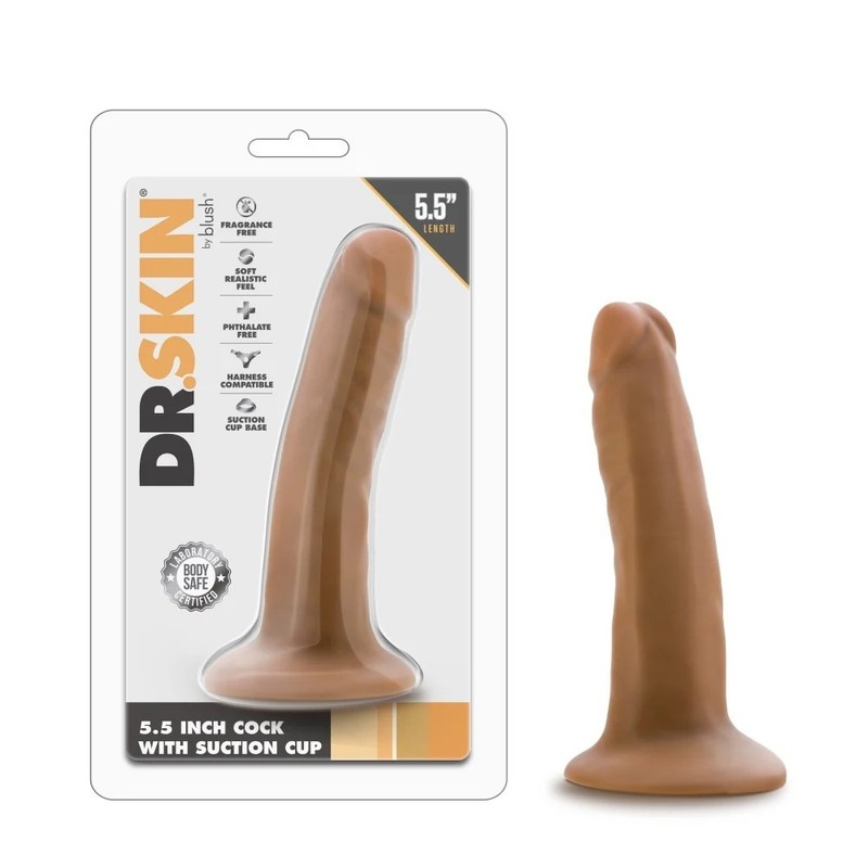 5.5&Prime; Bendable Realisitc Cock Dildo Dong With Hands Free Suction Cup Base