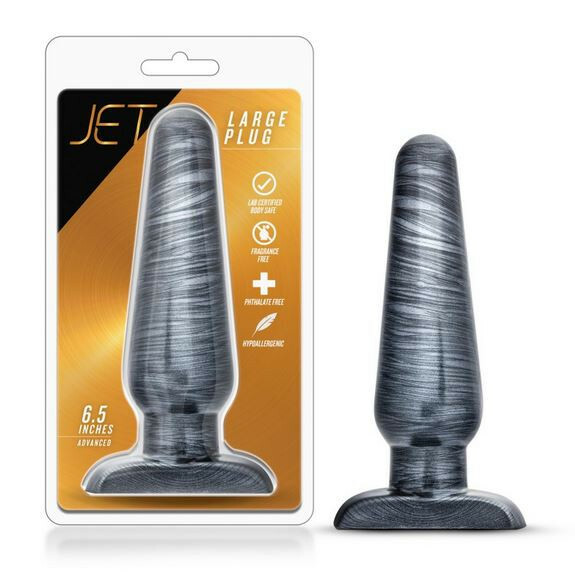 JET LARGE PLUG CARBON METALLIC BLACK 6.5 Inches