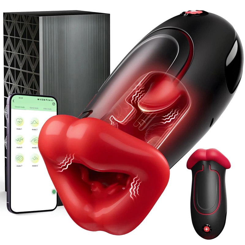 APP Controlled Male Masturbator 9 Vibration Modes USB Rechargeable 500mAh