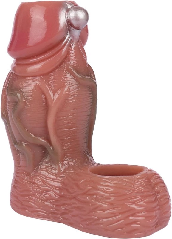 Male Enhancer Penis Sleeve Silicone Adult Sex Toy Glans Exposed Reusable Penis