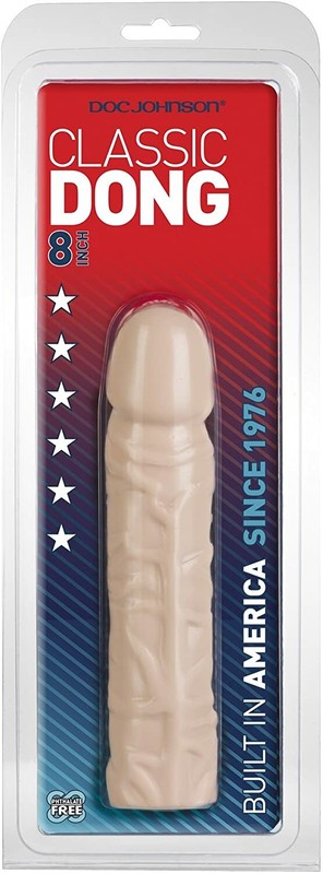 Doc Johnson Classic – 8&Prime; Dong, Made of Body-Safe PVC Dildo – White