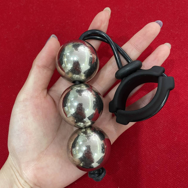 Male Penis-Extender Enlarger Stretcher Strap Ball Stretcher Ball Weights 3 Balls gallery