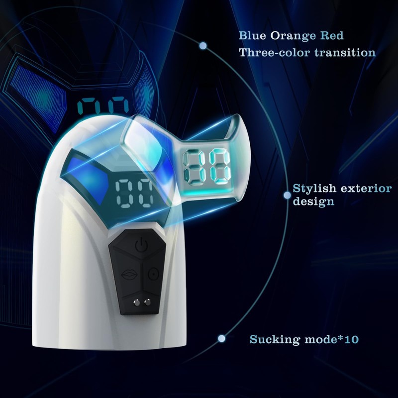 Male Penis Pump Adult Sex Toys for Men Automatic Enlargers & Extend L, White gallery