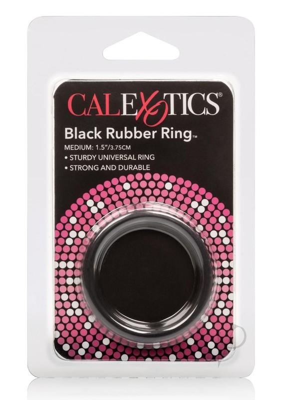 Black Rubber Cock Ring- Medium – Black