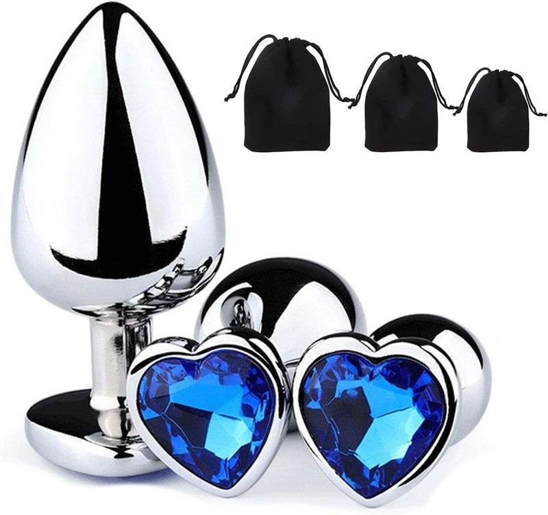 AIZHIWENG 3 PCS Anal Training Set , Sex Toy for Women (Blue)- US gallery