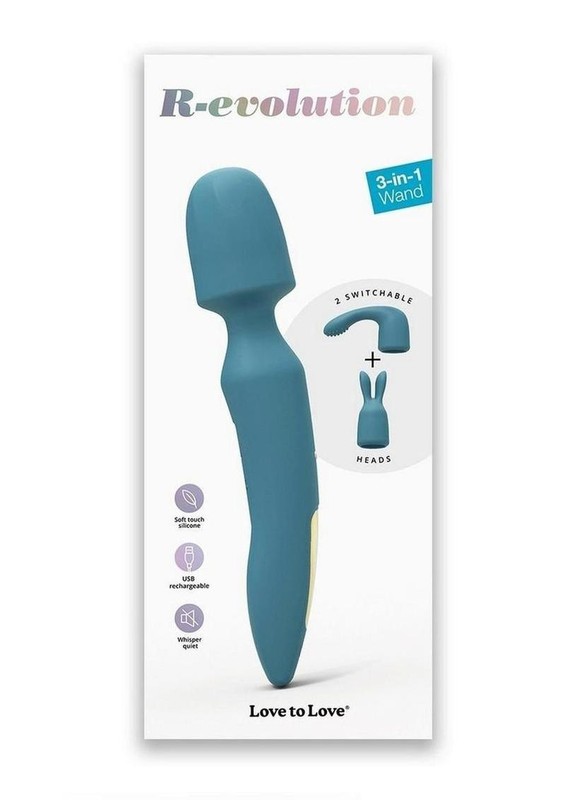 R-evolution Rechargeable Silicone Rabbit Vibrator – Teal Me