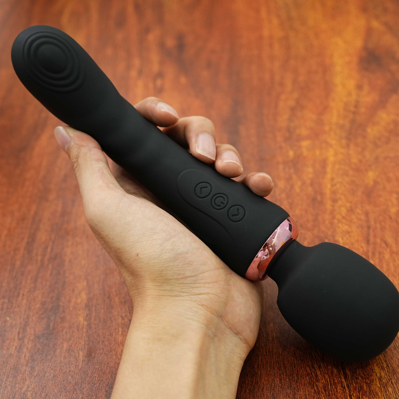 Handheld Massager Wand Vibrating Massage Double Head Wand Women 10 frequency
