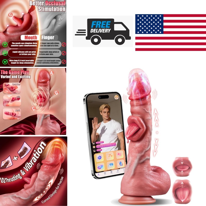 AI Sync Thrusting Dildo with 10 Modes for Ultimate G Spot and Clitoral Pleasure