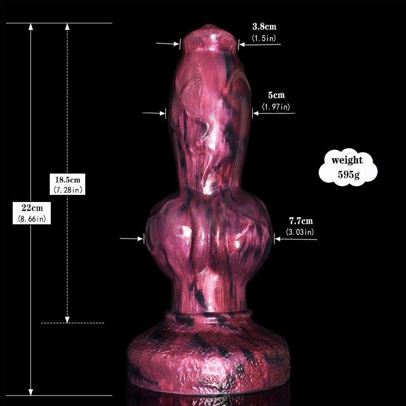 Huge Knot Fantasy Silicone Anal Gspot Dildo with Suction Base Adult Personal Toy