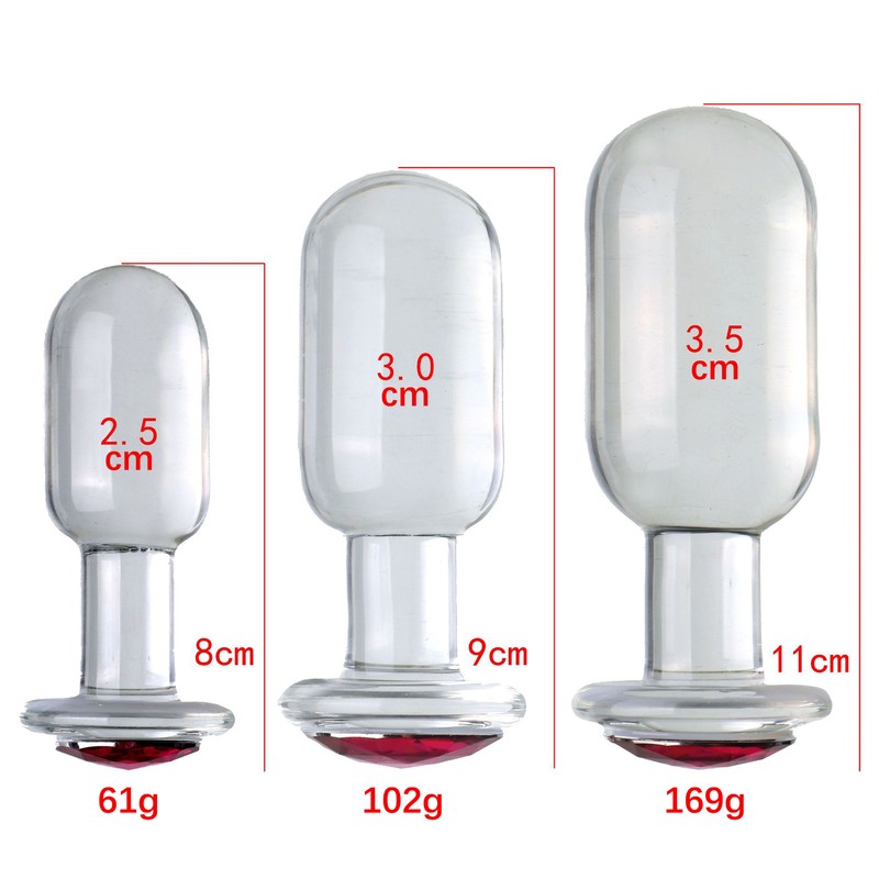 Butt Plug Anal Toys Jewel Stone Crystal Glass S/M/L For Women Men Couples Lovers
