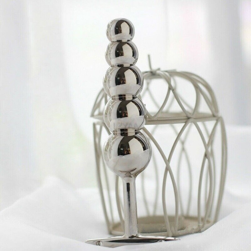 Sex-Toy-for-Prostate-Massager-Metal-Anal-Dildo-Beads-Butt-Plug-G-spot-Massager gallery