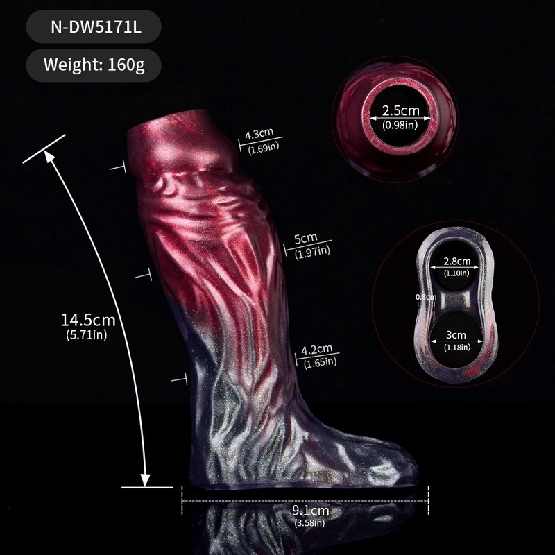 Fantasy Penis Cock Enlarger Enhancer Sleeve Extension Extender Sheath Silicone