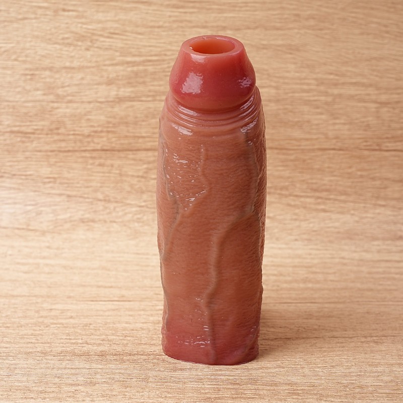 Open Ended Realistic Cock Girth Enhancer Enlarger Penis Extender Sleeve Sheath