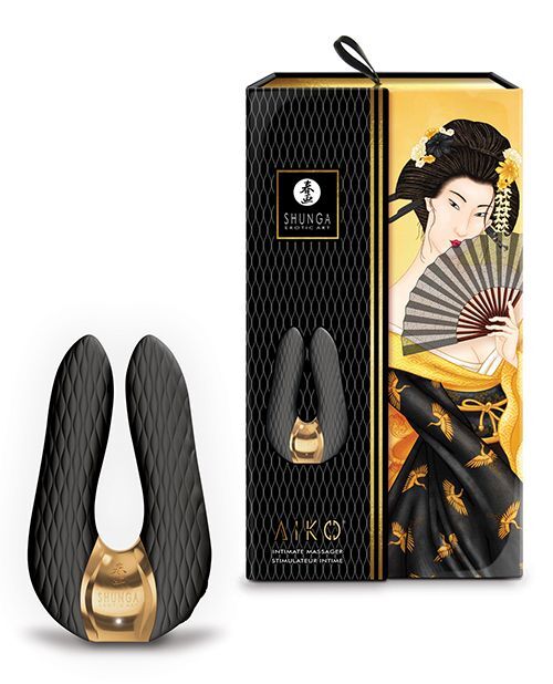 Shunga Aiko Intimate Massager 10 Vibration Functions Black