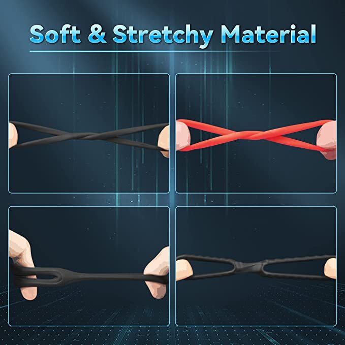 12PCS Cockring Set Silicone Erection Penis Ball Rings Adjustable Sex Toy For Men gallery