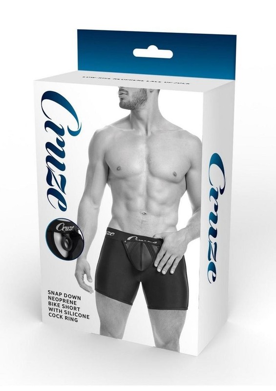 Cruze High Bar Zipper Trunk With Cock Ring – Large/XLarge – Black