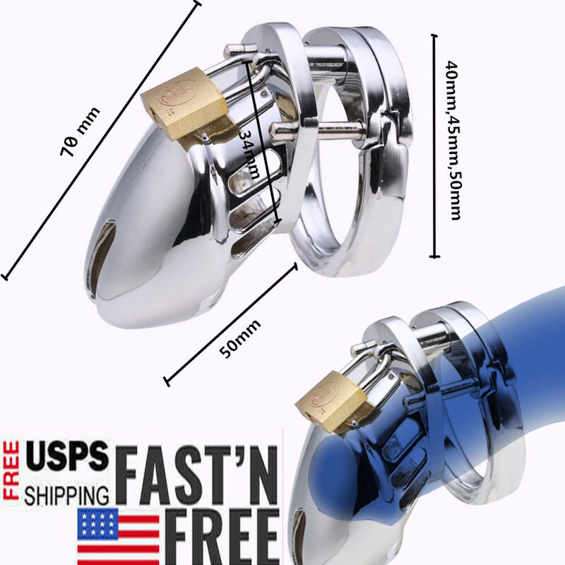 Male Chasity Bird Cock Cage Device Lockable BDSM Bondage Penis Ring Sex Toys USA