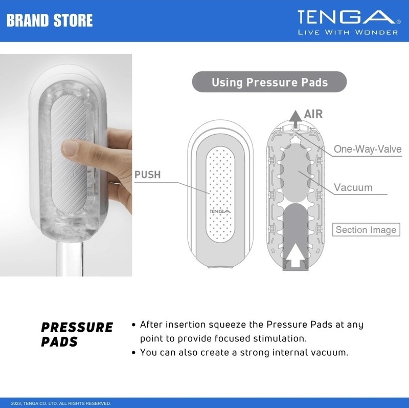 TENGA Flip Zero Gravity (white)Male Reusable Masturbator/Stroker & Lotion Bundle gallery