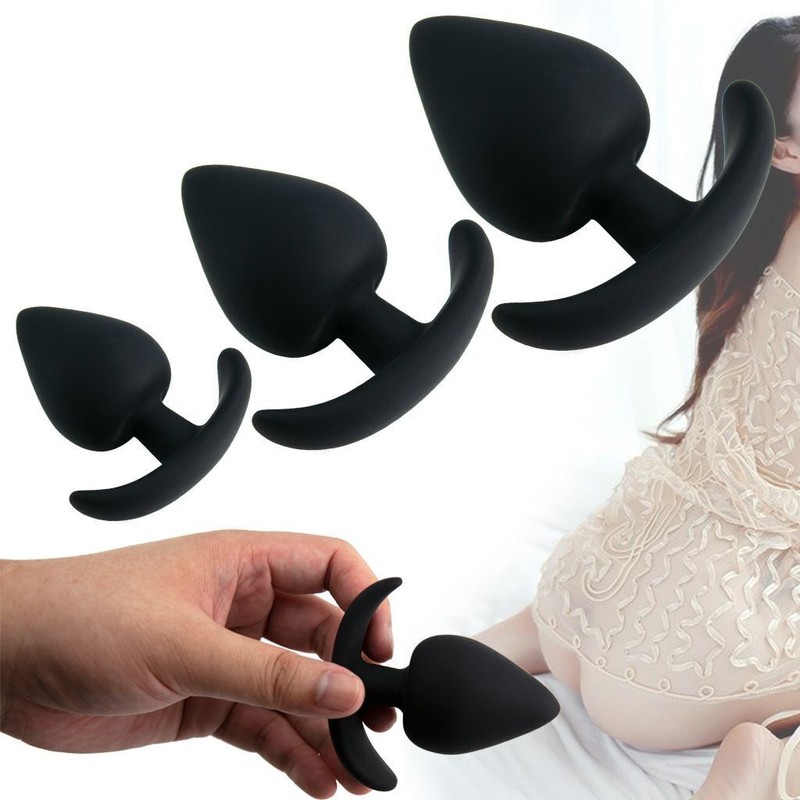 3Pcs Beginner Silicone Butt plug Set Small Large Soft Wearable Anal Kit Trainer gallery