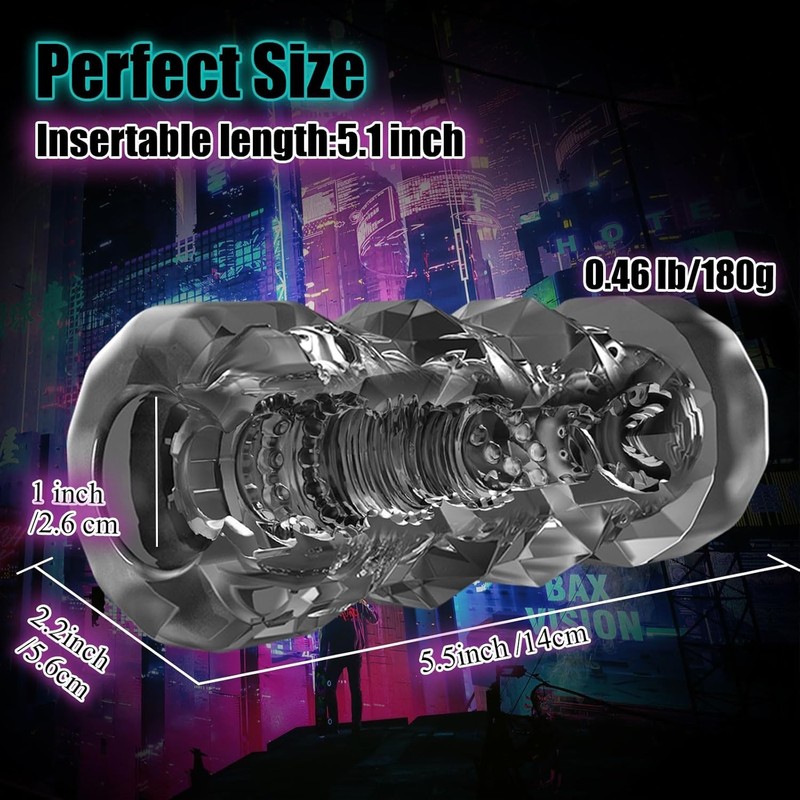 Male Masturbator Sex Toys - Transparent Pocket Pussy Stroker, gallery