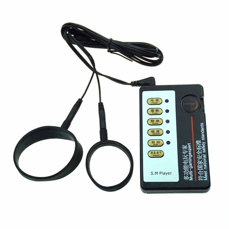 Control Shock Kit Silicone E-Stim 2 Rings Wire Men Exercise Device Set gallery