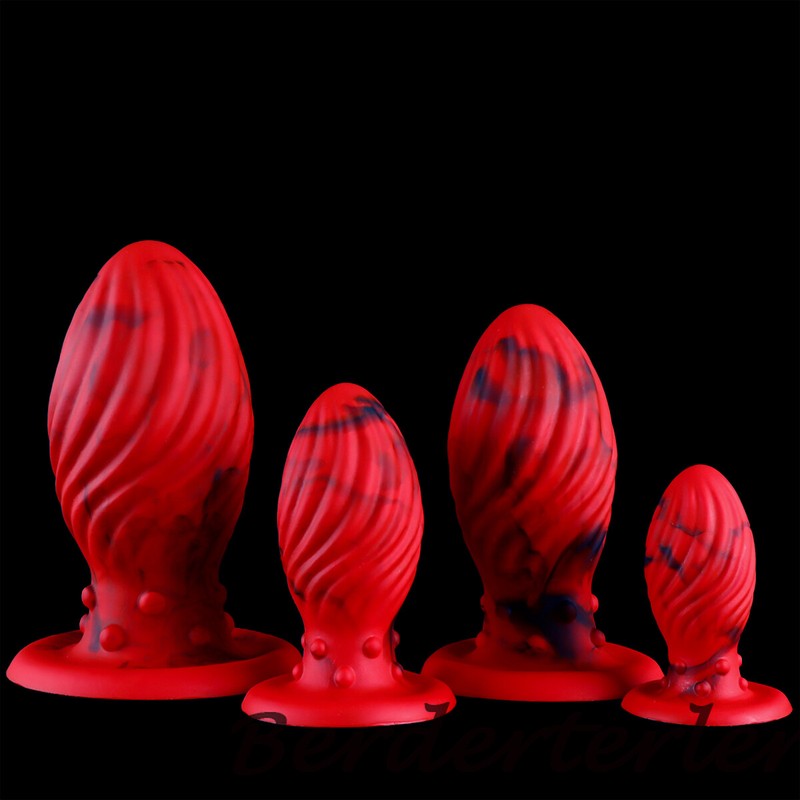 10cm Red Silicone Large Anal Plug Dildo Masturbator Buttplug Anal Dilator SexToy gallery