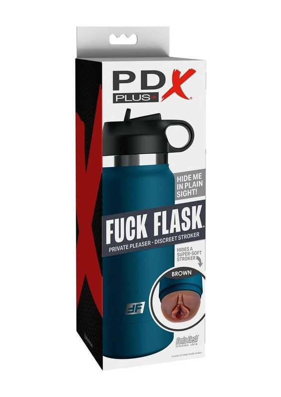 PDX Plus f–k Flask Private Pleaser Pussy Stroker – Caramel/Blue