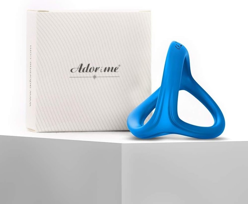 Ultra Soft 3-in-1 Silicone Penis Ring for Enhanced Comfort and Support - Blue gallery