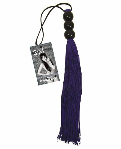 Sex And Mischief Small Rubber Whip 10 Inch Purple