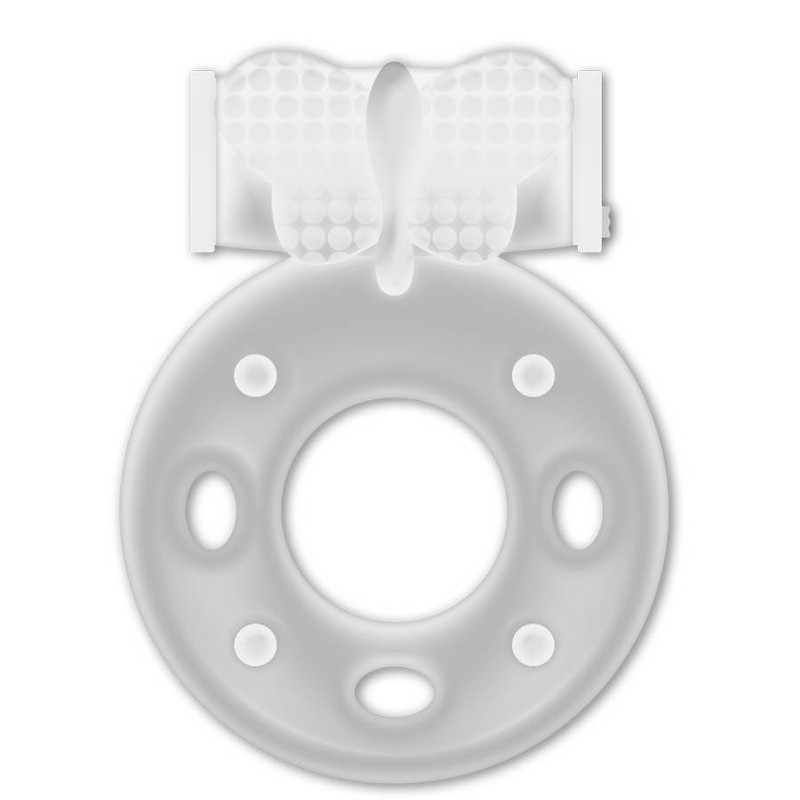 Casual Love Vibrating Ring - Vibrating Phallic Ring - Clear gallery