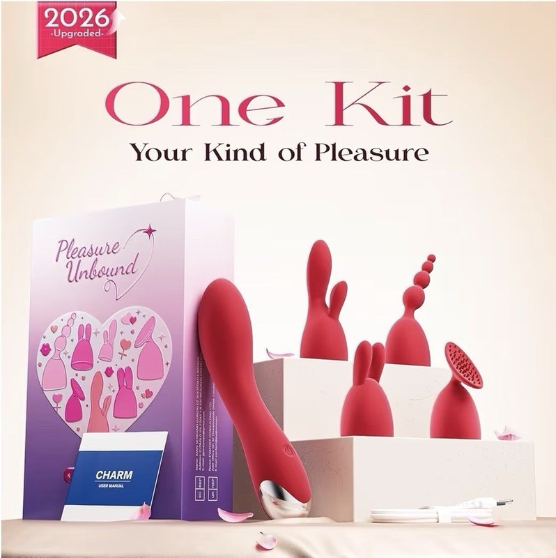 MOOLIGIRL Dildo Vibrator Kits, Women Sex Toys Adult Toy with 4 Replacement Silic